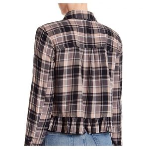 Abound Tops - NEW! Abound Ruffle Hem Button Down Short • Sz XXL Abound Tops - NEW! Abound Ruffle Hem Button Down Short • Sz XXL